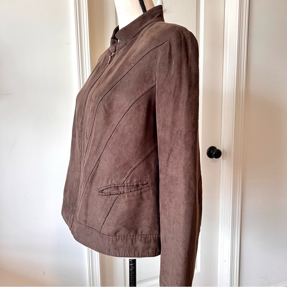 Vintage SOJO Brown Bomber/Varsity Style Jacket—SZ. Large - Picture 3 of 14